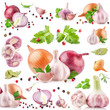 Collection Of Garlic And Onion...