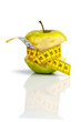 Apfel auf mit Maßband
