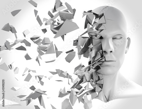 Illustration: Shattered Head front view Shattered Head front view