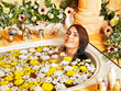 Woman at luxury spa.
