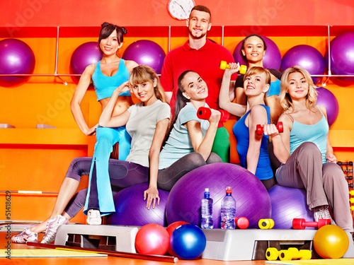 Photo: Women in aerobics class. Women in aerobics class.