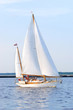 white sail yacht sailing. Riga, Latvia