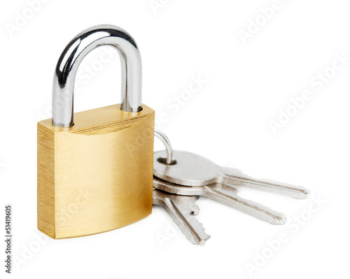 Photo: Bronze Padlock with Keys Bronze Padlock with Keys