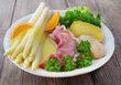 Spargel, Schinken und Backkartoffel