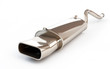 exhaust silencer automobile muffler. on a white background