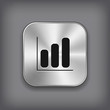 Vector: Diagram icon - vector metal app button Diagram icon - vector metal app button