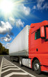 truck on a road