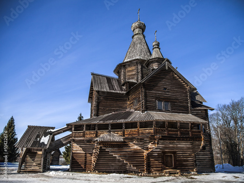 Photo: Wooden Church of Nativity of Virgin, 16th centry Wooden Church of Nativity of Virgin, 16th centry
