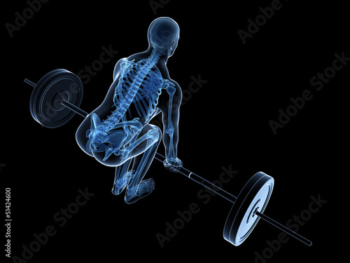Illustration: 3d rendered medical illustration - correct lifting posture 3d rendered medical illustration - correct lifting posture