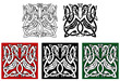 Vektor: Heron birds ornament Heron birds ornament