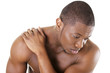 Young man with back pain
