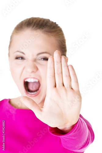 Photo: Hold on, Stop gesture Hold on, Stop gesture