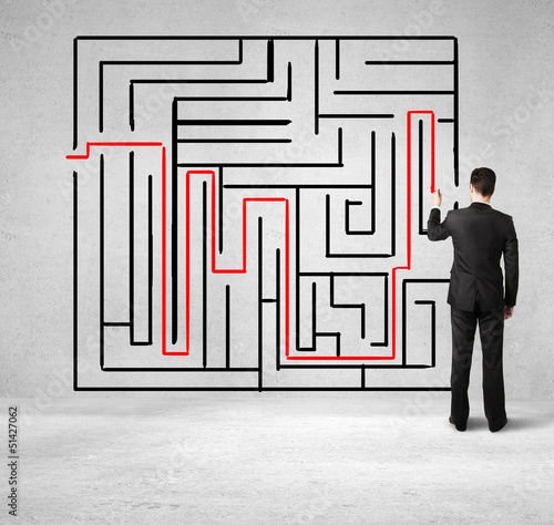 Photo: maze on wall maze on wall