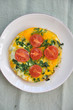 Omlette mit Bärlauch und Tomaten