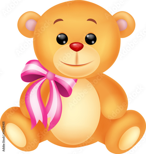 Vector: Cute brown bear stuff cartoon Cute brown bear stuff cartoon