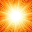 Star burst red and yellow fire. EPS 8