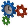 Illustration: Clock and gears Clock and gears