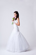 beautiful bride studio full length portrait