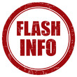 Grunge Stempel rot FLASH INFO