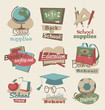 Retro school emblems