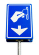 Isolated blue parking payment sign