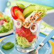 Mozzarella - Salat mit Chiliflocken und Melone