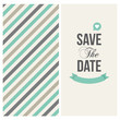 Wedding invitation card with background stripes
