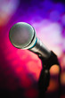 Photo: microphone against purple background microphone against purple background