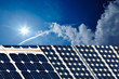Solarzellen in der Sonne