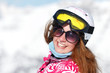 sourire adolescente ski