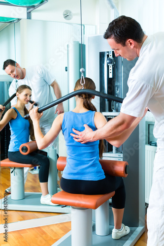 Photo: Patient at the physiotherapy doing physical therapy Patient at the physiotherapy doing physical therapy