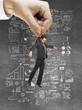 hand holding businessman