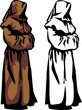 christian monk hooded