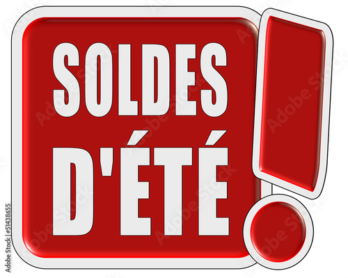 Illustration: !-Schild rot quad SOLDES D'ÉTÉ !-Schild rot quad SOLDES D'ÉTÉ