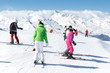 Photo: Groupe skieur fun sur les piste Groupe skieur fun sur les piste