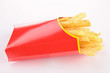 French Fries In Paper Bag Isol...