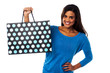 Photo: Pretty young model posing with shopping bag Pretty young model posing with shopping bag