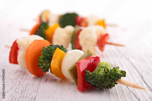 Photo: vegetables on pick vegetables on pick