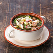 Okroshka - Russian kvass Cold Soup with Vegetables