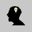 idea in man head vector illustration