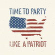 American patriotic poster, vector, EPS10