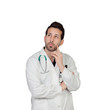 Photo: Pensive young doctor Pensive young doctor