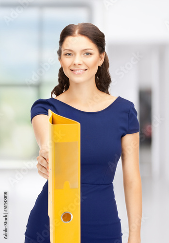 Photo: woman with folders woman with folders