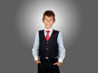 Smiling little businessman