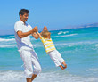 father playing with son