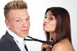 Photo: lucky couple flirting and kissing lucky couple flirting and kissing