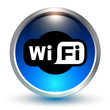wifi blue symbol, icon.