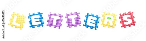 Photo: Colored puzzles, Letters for children Colored puzzles, Letters for children