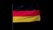 Germany Flag Waving, Seamless Loop, Alpha