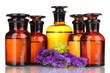 Medicine bottles isolated on white